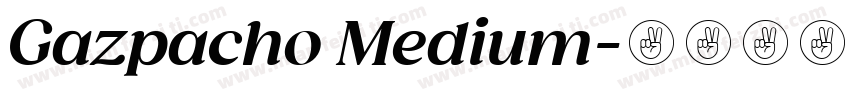 Gazpacho Medium字体转换